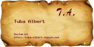Tuba Albert névjegykártya
