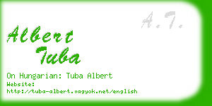 albert tuba business card